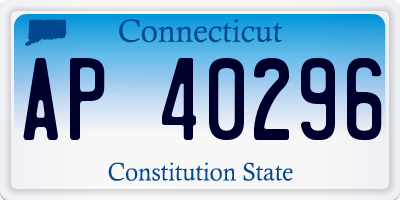 CT license plate AP40296