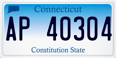 CT license plate AP40304
