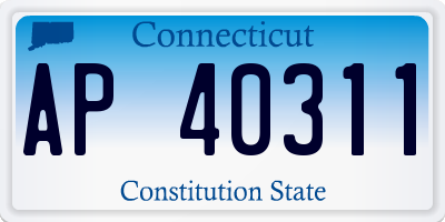 CT license plate AP40311