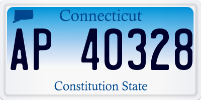 CT license plate AP40328