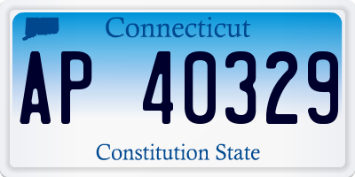 CT license plate AP40329