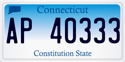 CT license plate AP40333