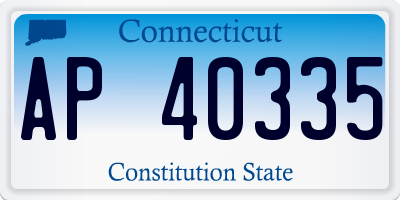 CT license plate AP40335