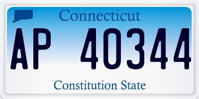 CT license plate AP40344