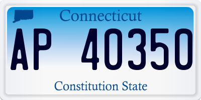 CT license plate AP40350
