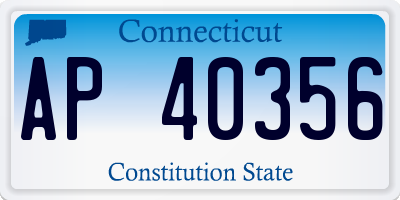 CT license plate AP40356