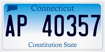 CT license plate AP40357