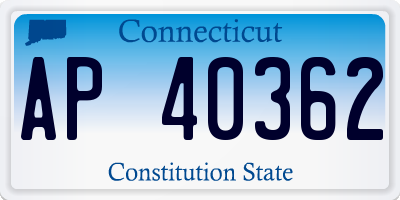 CT license plate AP40362