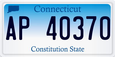 CT license plate AP40370