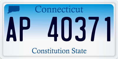 CT license plate AP40371