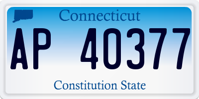 CT license plate AP40377