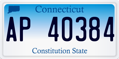 CT license plate AP40384