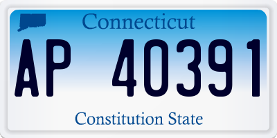 CT license plate AP40391