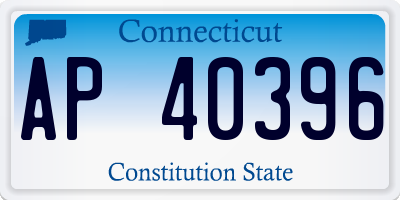 CT license plate AP40396
