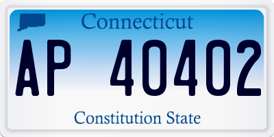 CT license plate AP40402