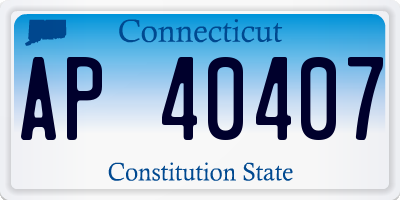 CT license plate AP40407
