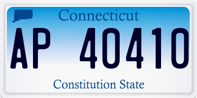 CT license plate AP40410