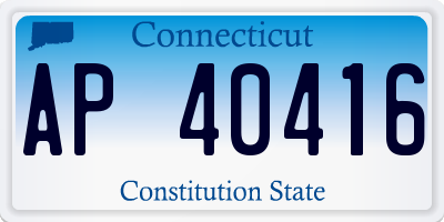 CT license plate AP40416