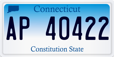 CT license plate AP40422