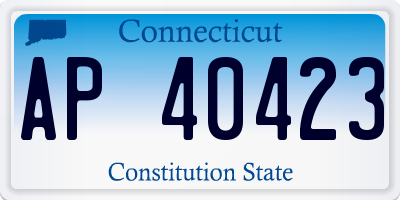 CT license plate AP40423