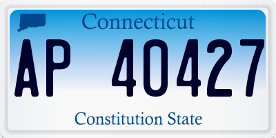 CT license plate AP40427