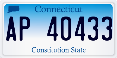 CT license plate AP40433