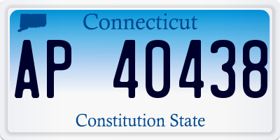 CT license plate AP40438