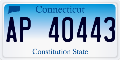 CT license plate AP40443