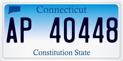 CT license plate AP40448