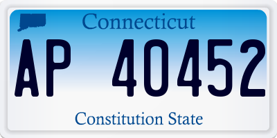 CT license plate AP40452