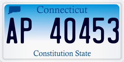 CT license plate AP40453