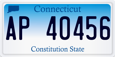 CT license plate AP40456