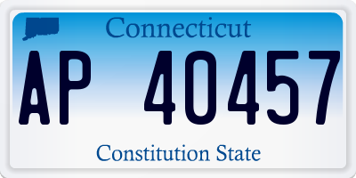 CT license plate AP40457