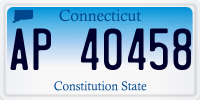 CT license plate AP40458