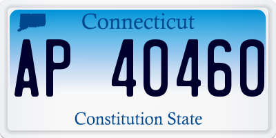 CT license plate AP40460