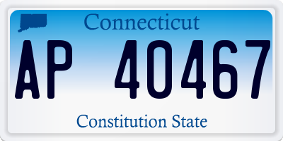 CT license plate AP40467