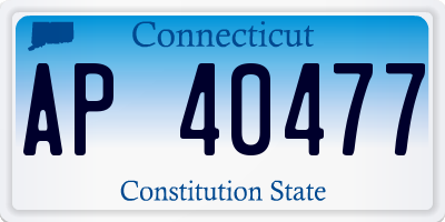 CT license plate AP40477