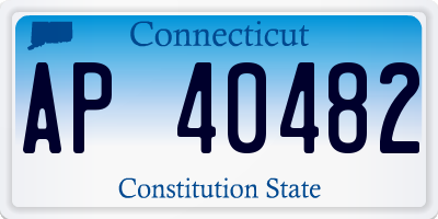 CT license plate AP40482