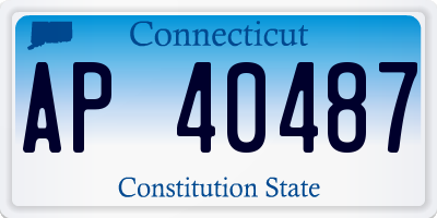 CT license plate AP40487
