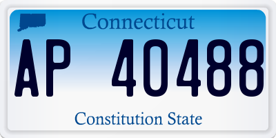 CT license plate AP40488