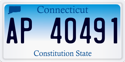 CT license plate AP40491