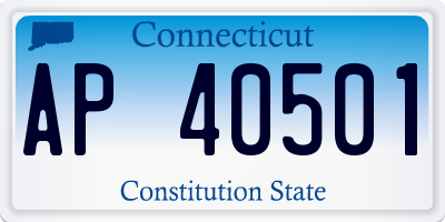 CT license plate AP40501