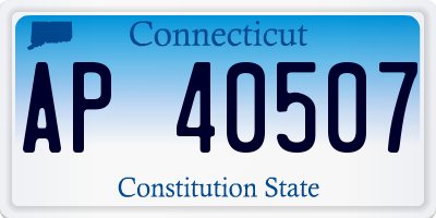CT license plate AP40507