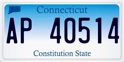 CT license plate AP40514