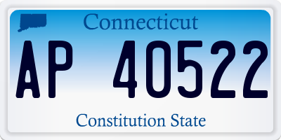 CT license plate AP40522