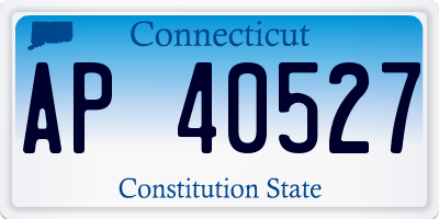CT license plate AP40527
