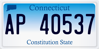 CT license plate AP40537