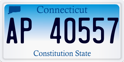 CT license plate AP40557