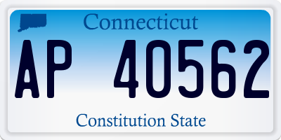CT license plate AP40562