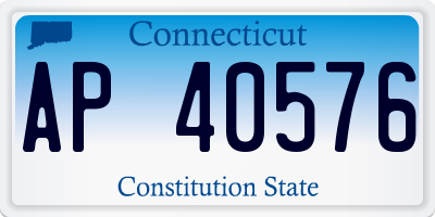 CT license plate AP40576